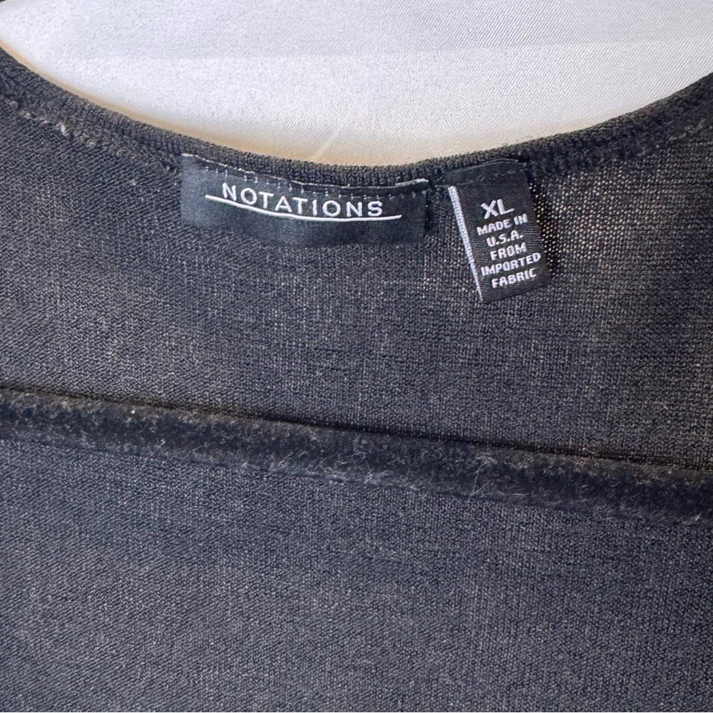 Notations Classic Black Open Cardigan - Picture 2 of 8